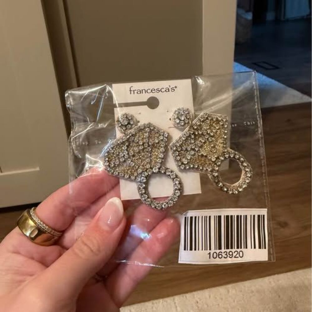 Francesca’s wedding ring earrings